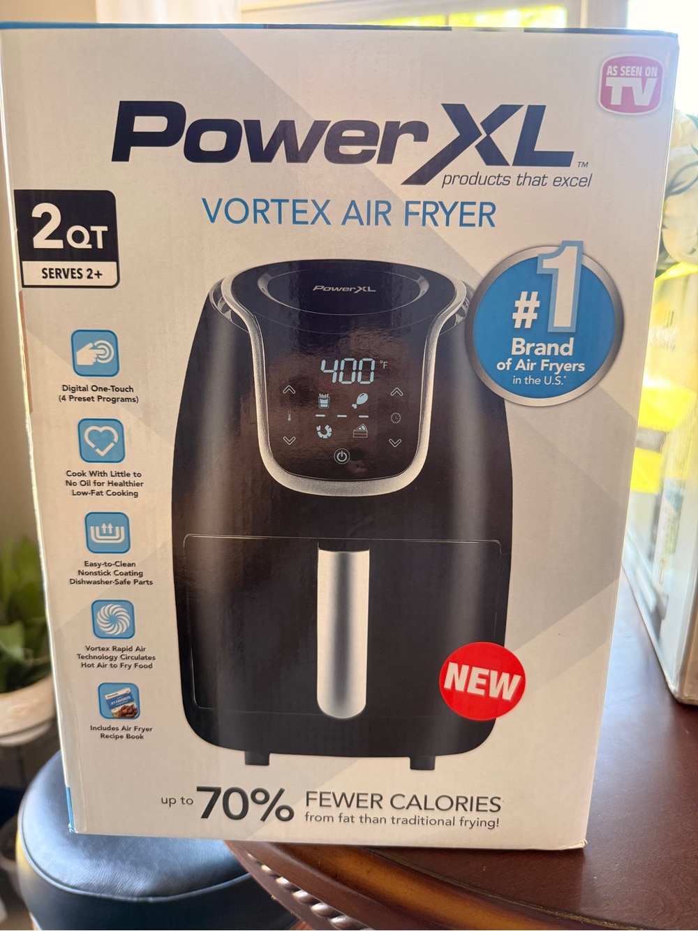 PowerXL Vortex Air Fryer - Black/Silver